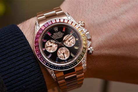 rolex daytona rainbow replica|rolex daytona rainbow bezel.